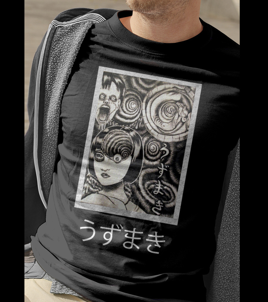 Uzumaki Japanese Horror Manga Art  Spirals T-Shirt