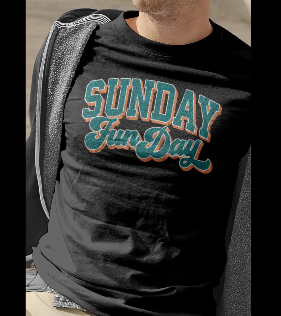 Sunday Funday Vintage Miami Football Fun T-Shirt