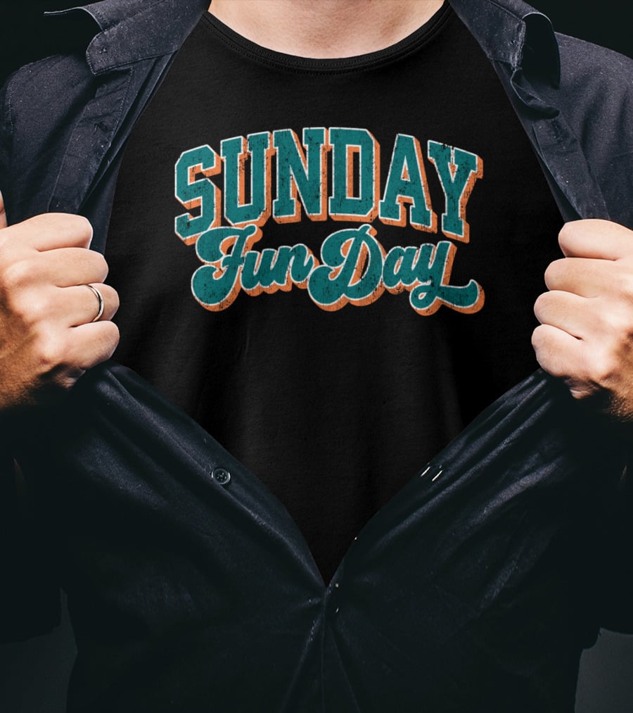 Sunday Funday Vintage Miami Football Fun T-Shirt