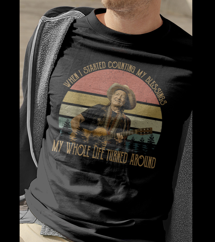 Willie Nelson Vintage Legends Live Counting My Blessings Whole Life Turned Around T-Shirt