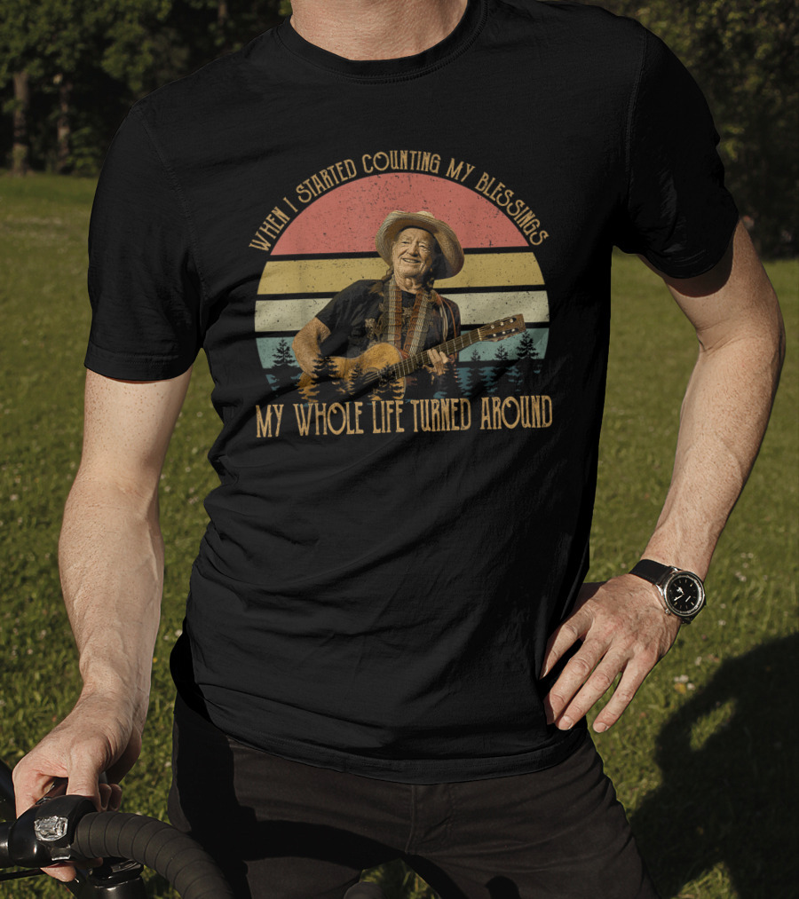 Willie Nelson Vintage Legends Live Counting My Blessings Whole Life Turned Around T-Shirt