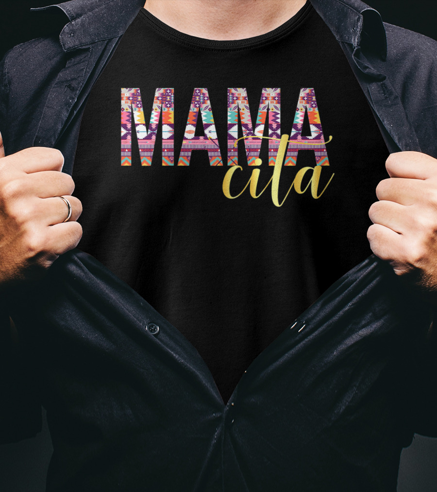 Mamacita Serape Pattern Colorful Cinco De Mayo T-Shirt