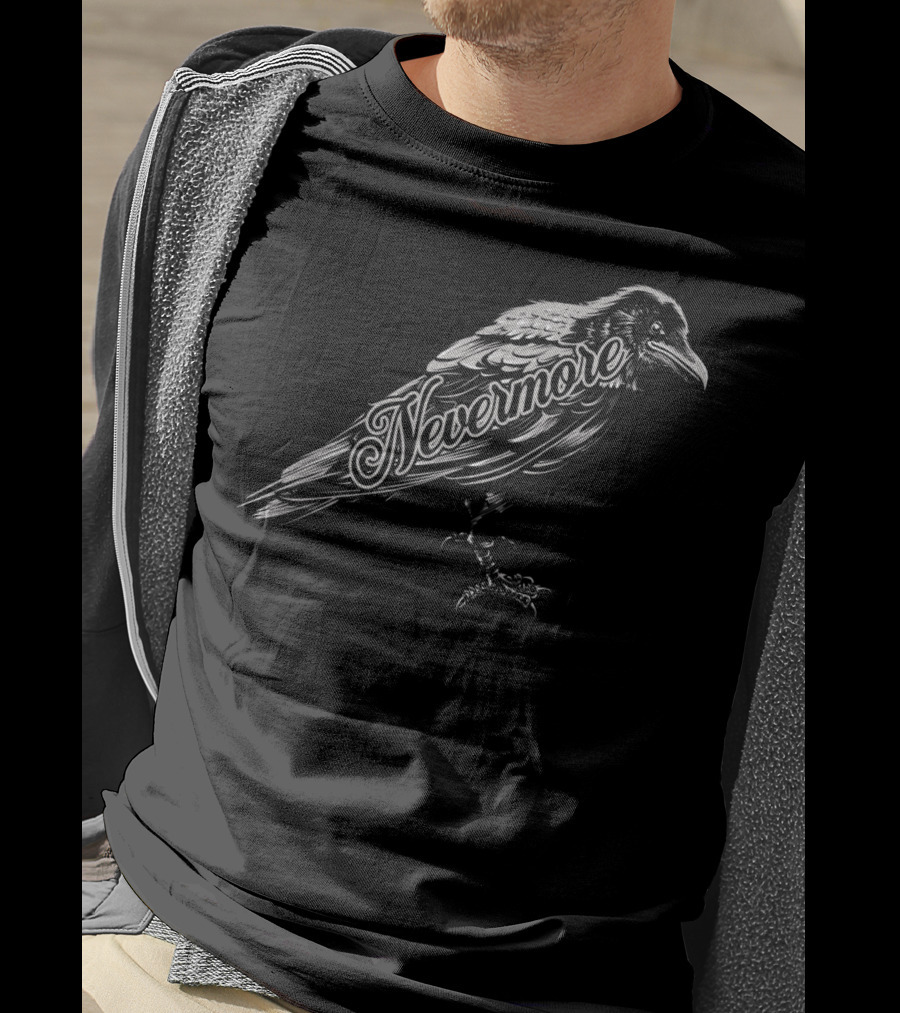 Edgar Allan Poe Nevermore Raven T-Shirt
