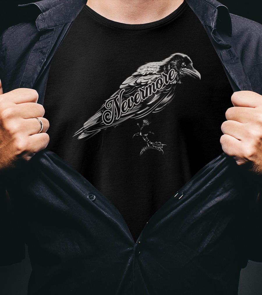 Edgar Allan Poe Nevermore Raven T-Shirt