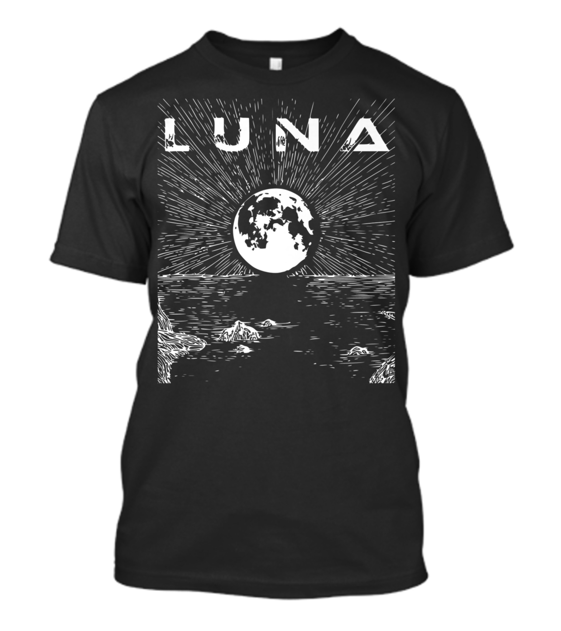 Luna Moon Astronomy Space Nerd Full Luna T-Shirt