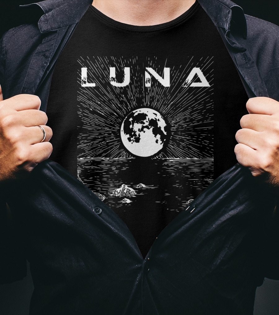 Luna Moon Astronomy Space Nerd Full Luna T-Shirt