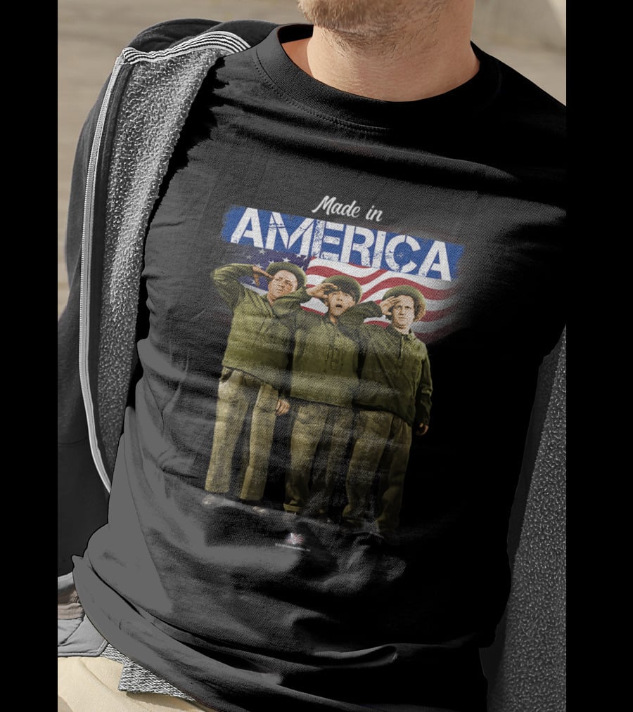 Made In America The Three Stooges Salute Vtv T-Shirt