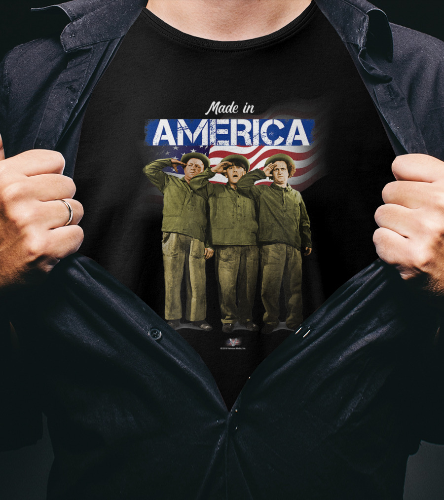 Made In America The Three Stooges Salute Vtv T-Shirt