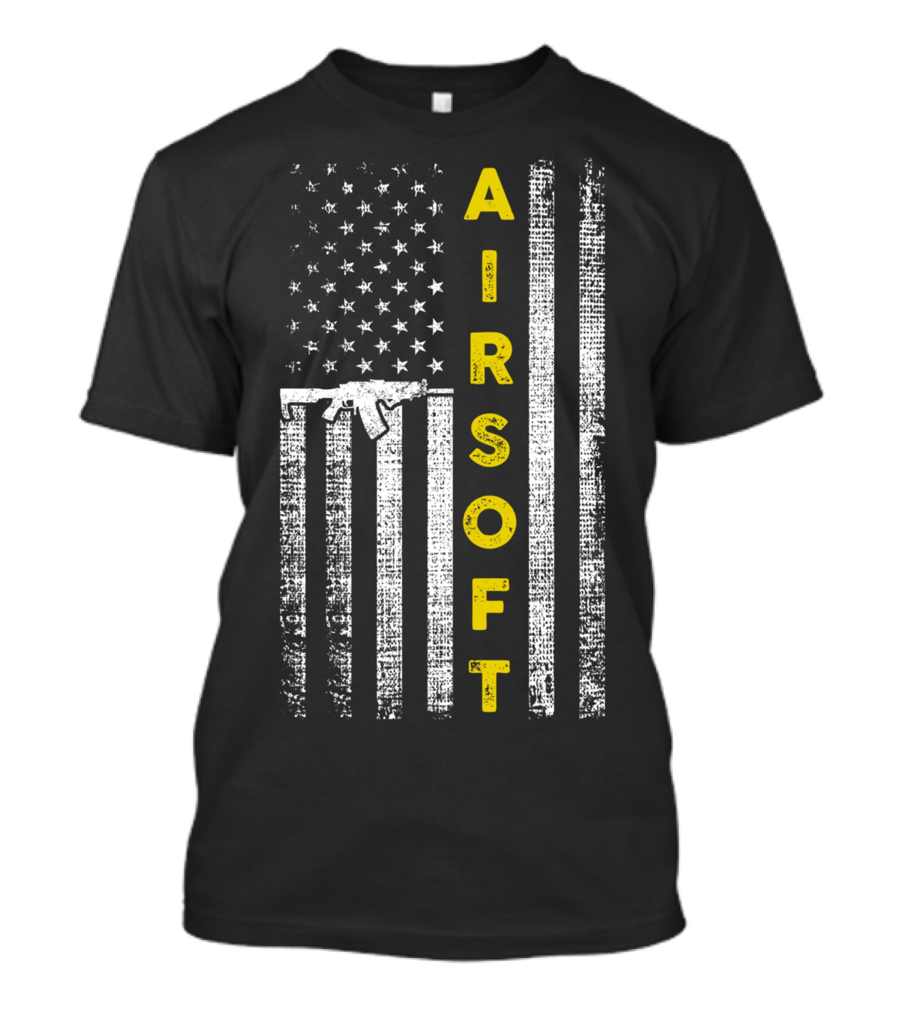 Airsoft Gun American Flag Patriotic United States T-Shirt