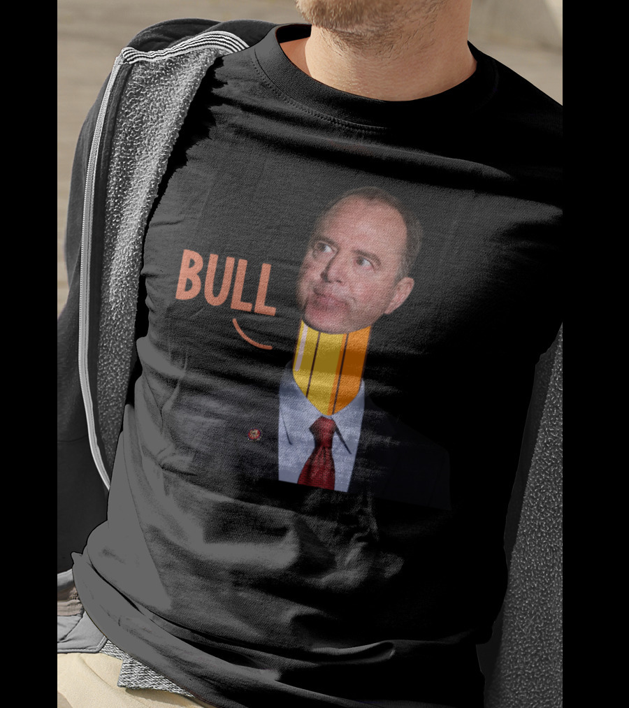 Adam Bull Schiff Pencil Neck Funny Political T-Shirt