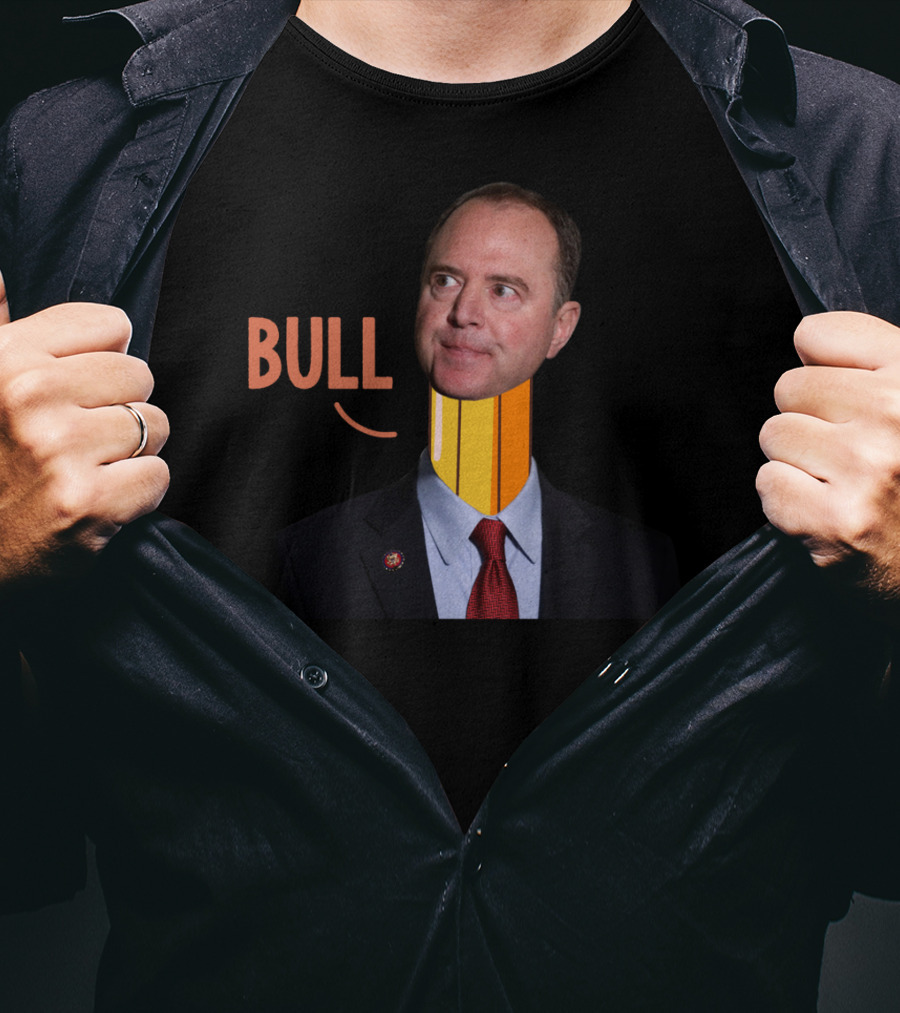 Adam Bull Schiff Pencil Neck Funny Political T-Shirt