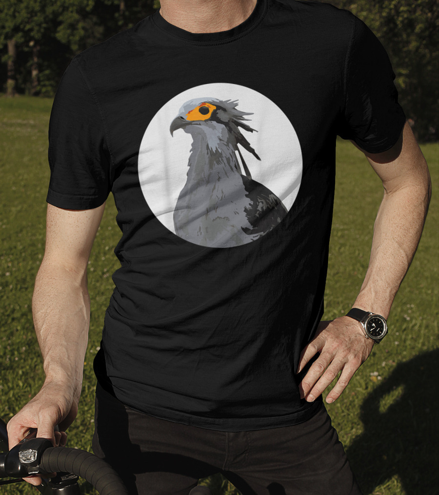 African Secretary Bird Sagittarius Circle T-Shirt