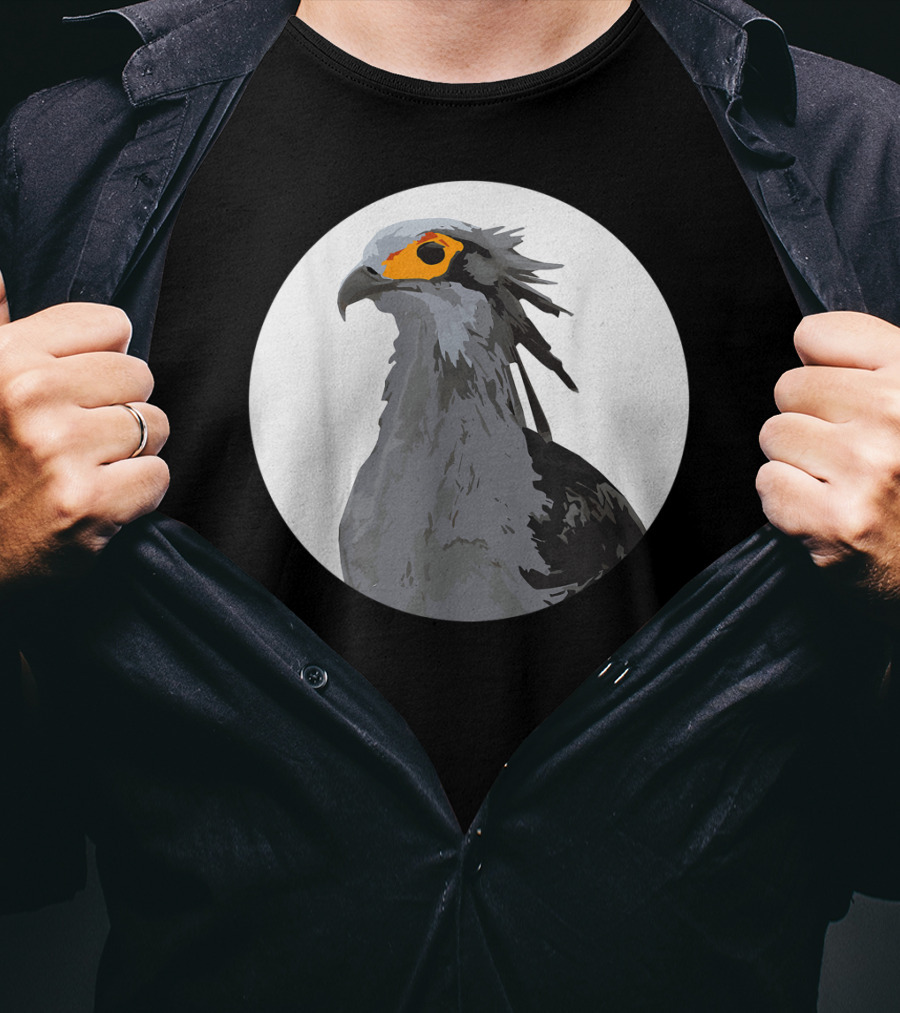African Secretary Bird Sagittarius Circle T-Shirt