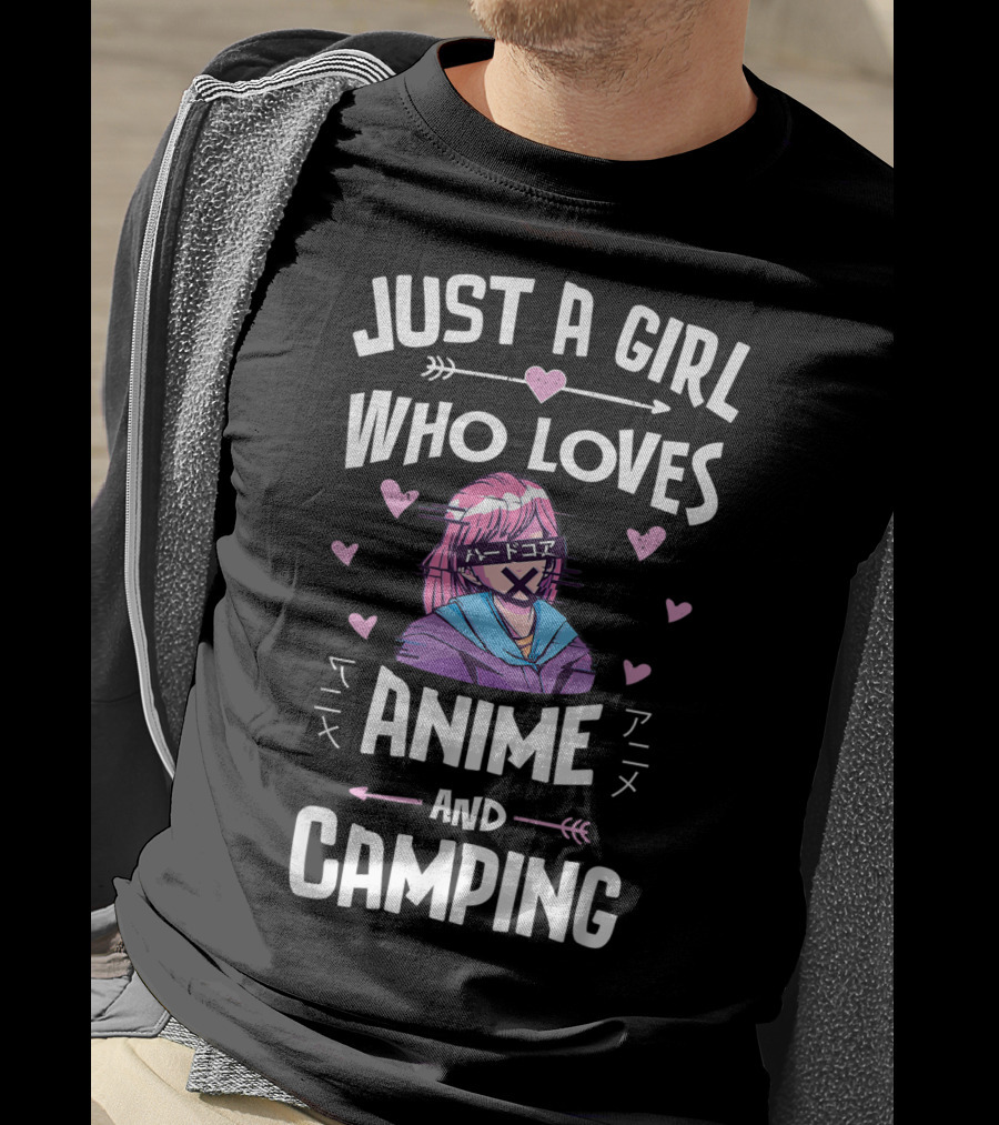 Just A Girl Who Loves Anime And Camping T-Shirt