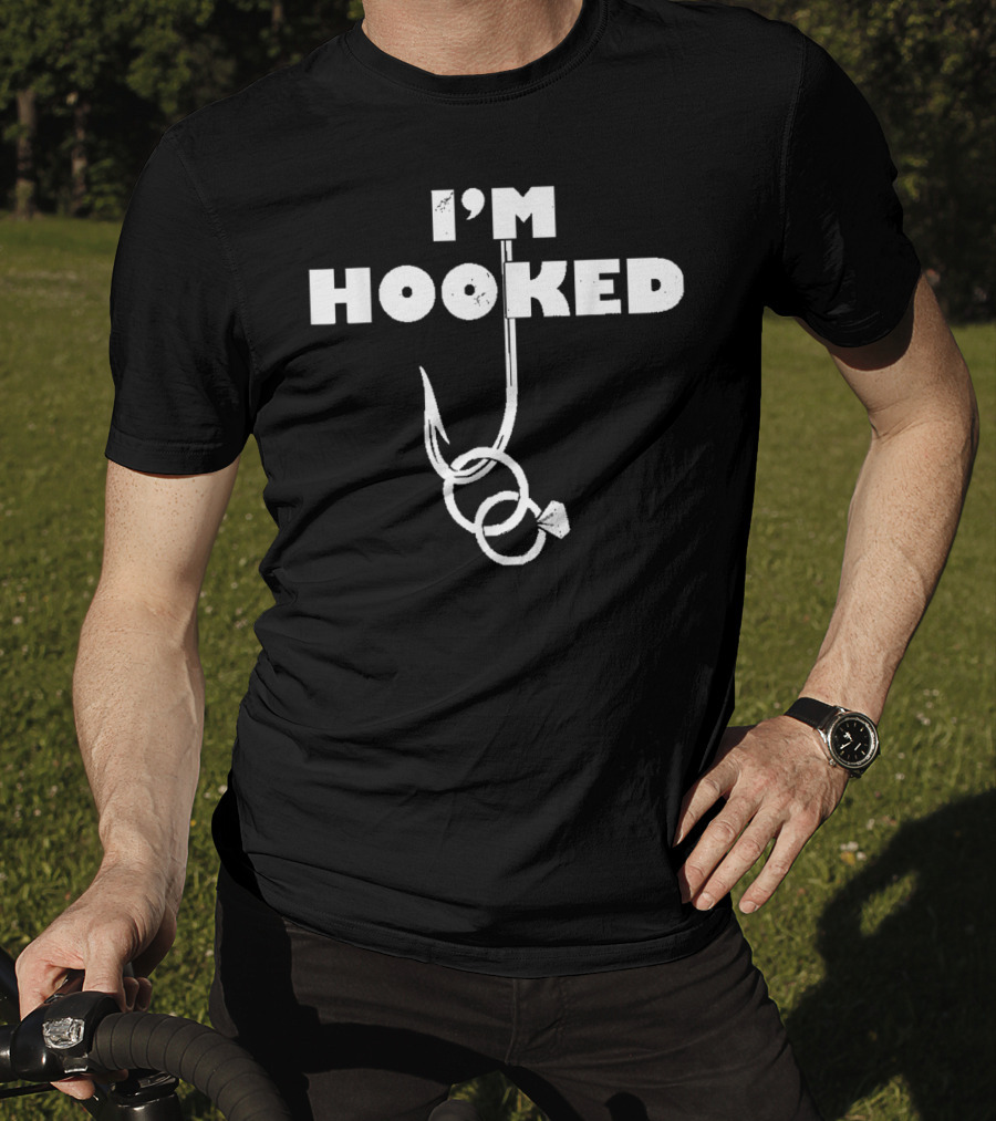 I'm Hooked Bachelor Party Funny Groom Fishing T-Shirt