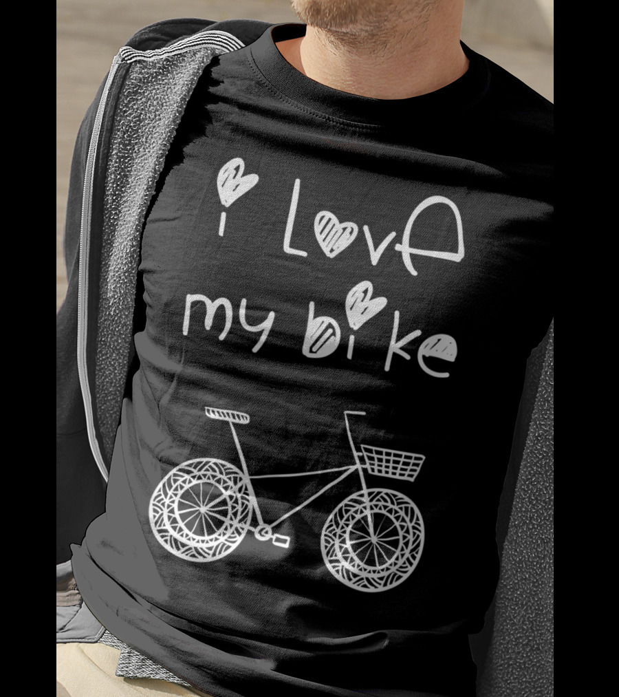 I Love My Bike Vintage Bicycle Biking T-Shirt