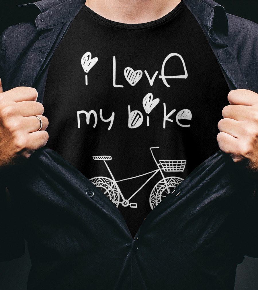 I Love My Bike Vintage Bicycle Biking T-Shirt
