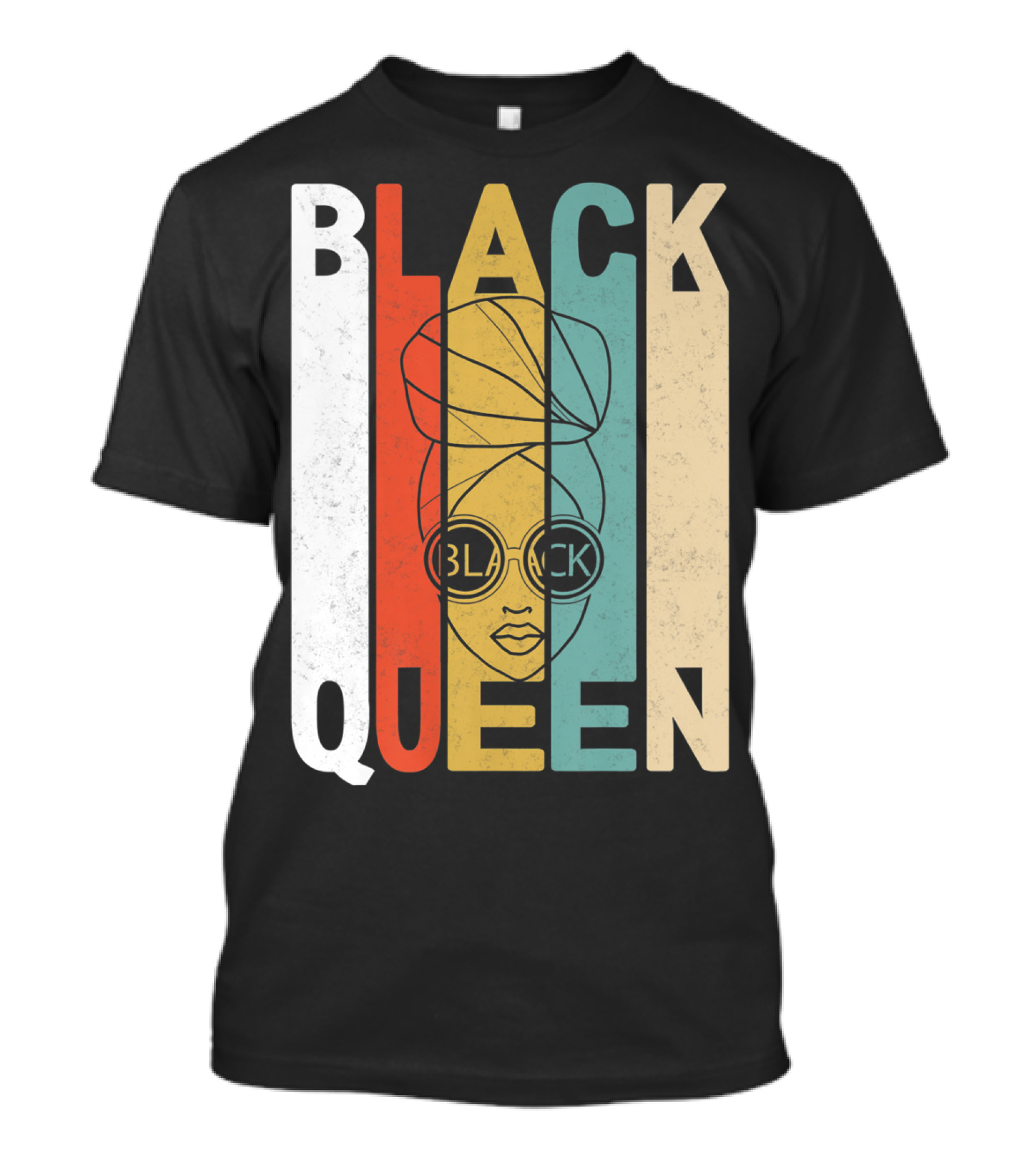 BLACK QUEEN Afro Headwrap Sunglasses T-Shirt