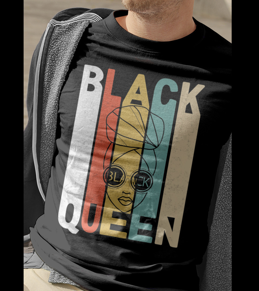 BLACK QUEEN Afro Headwrap Sunglasses T-Shirt