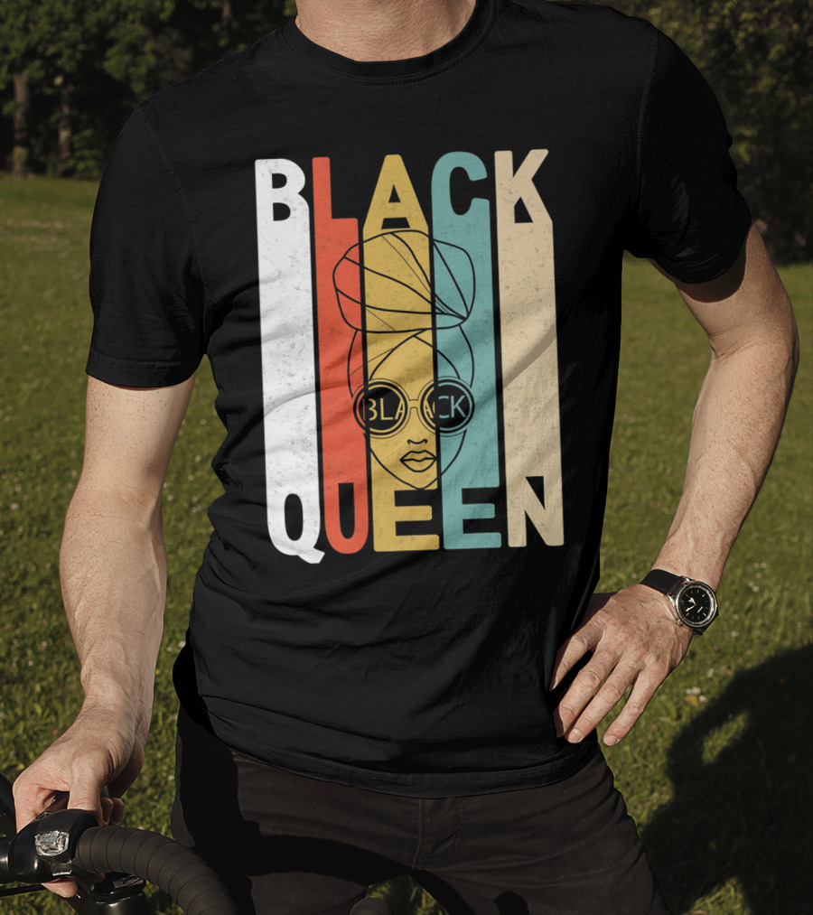 BLACK QUEEN Afro Headwrap Sunglasses T-Shirt