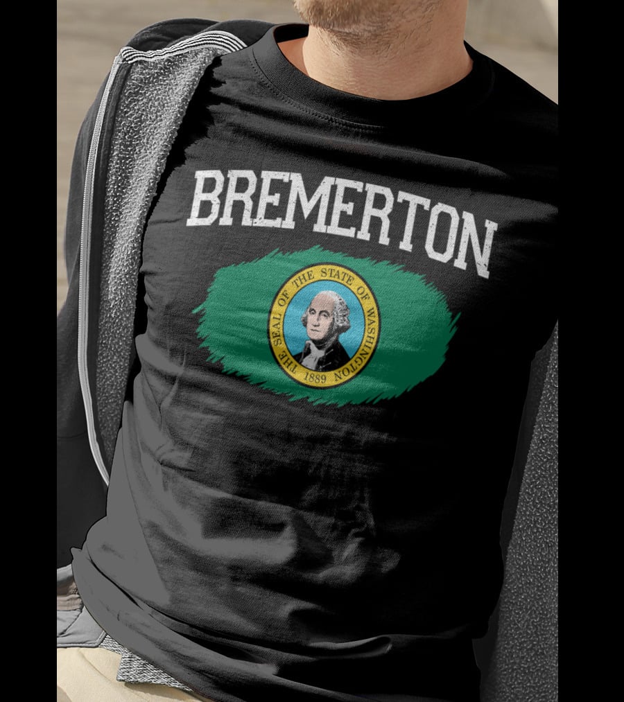 Bremerton Washington State Seal Vintage USA T-Shirt