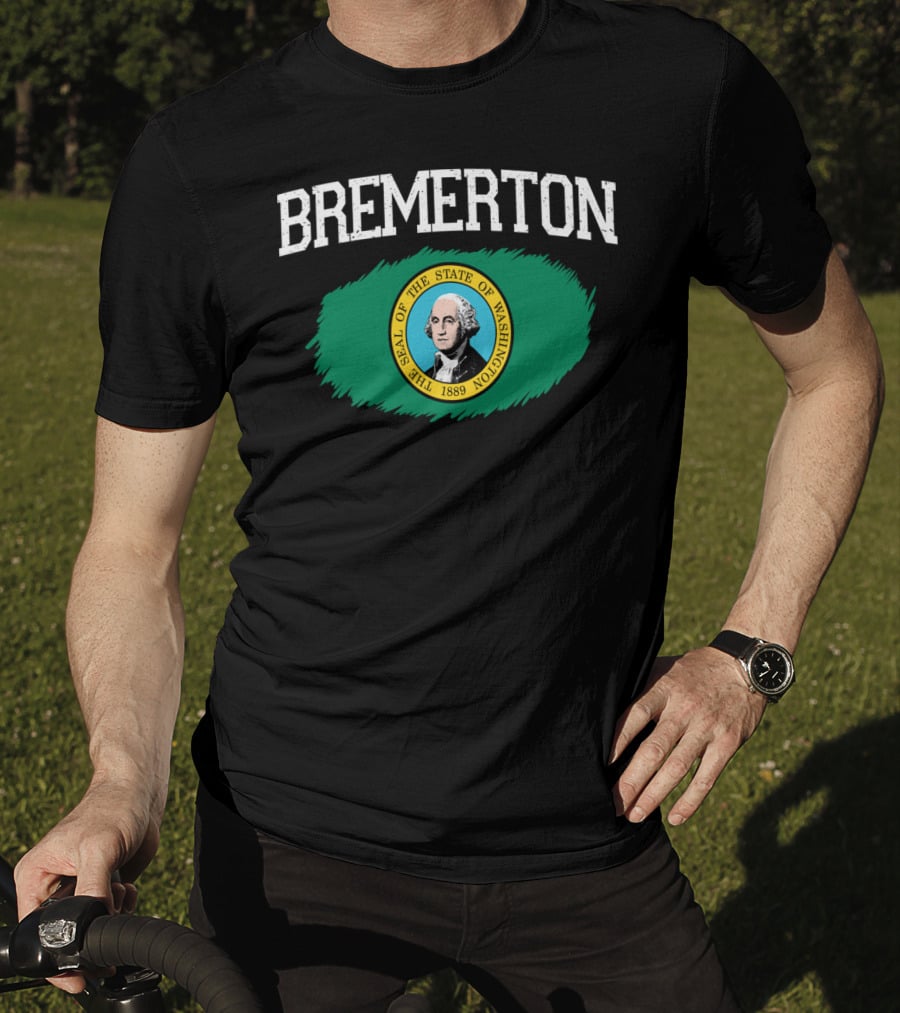 Bremerton Washington State Seal Vintage USA T-Shirt