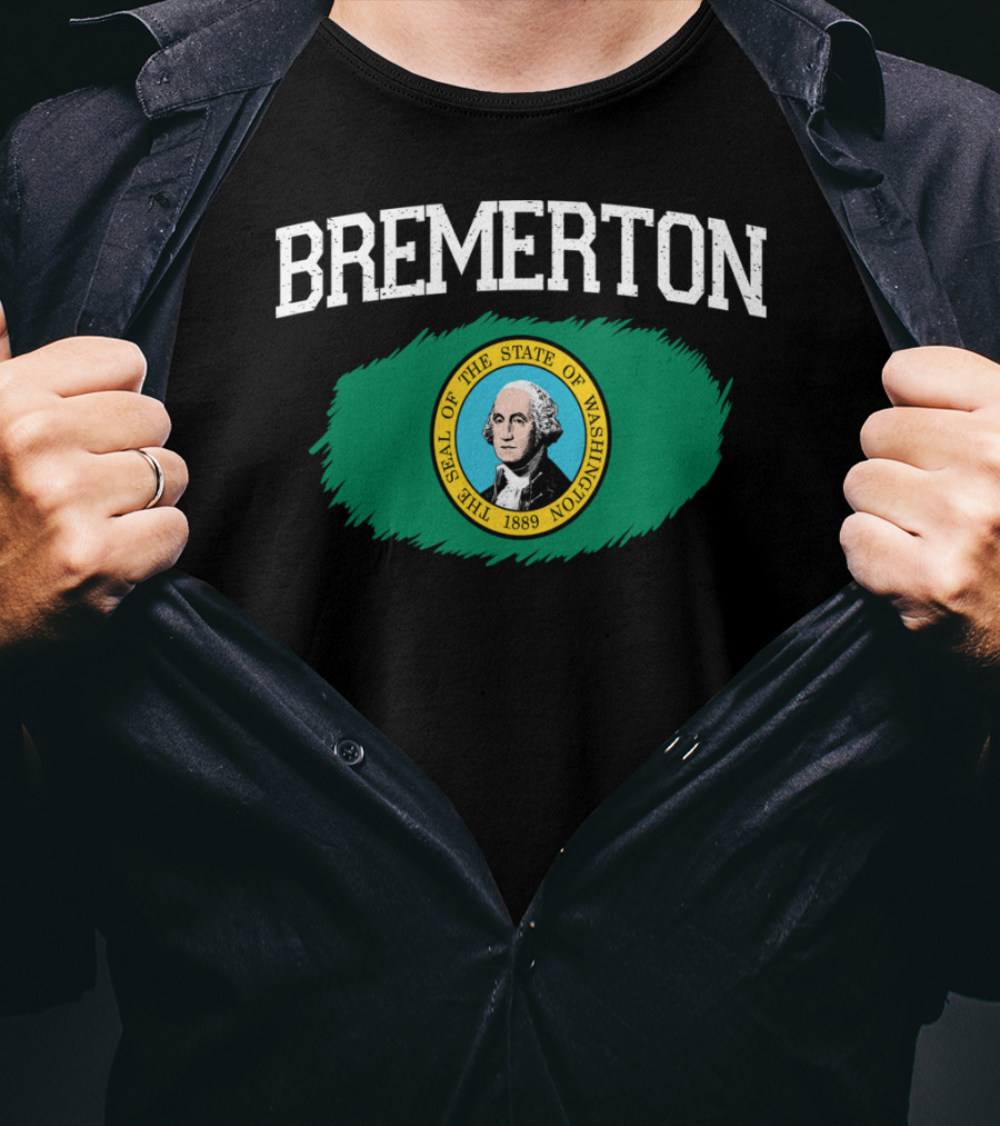 Bremerton Washington State Seal Vintage USA T-Shirt