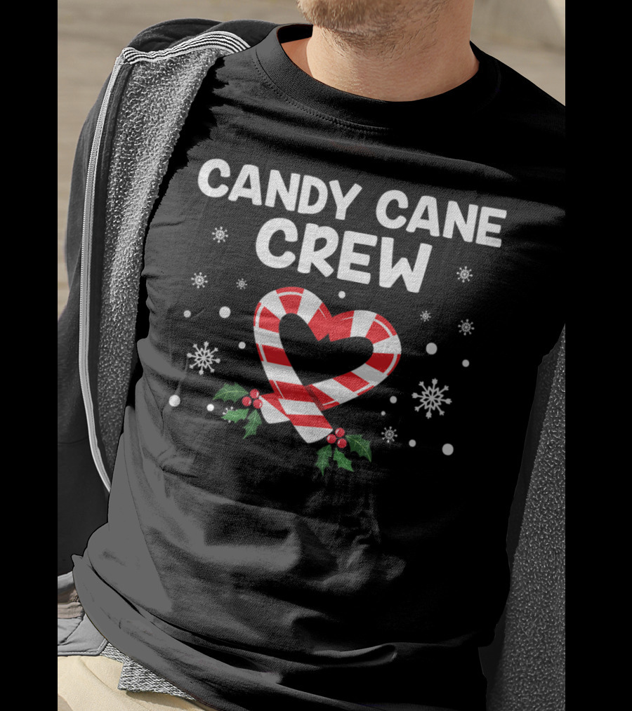 Candy Cane Crew Christmas Heart Snowflakes Sweets Family E2 T-Shirt