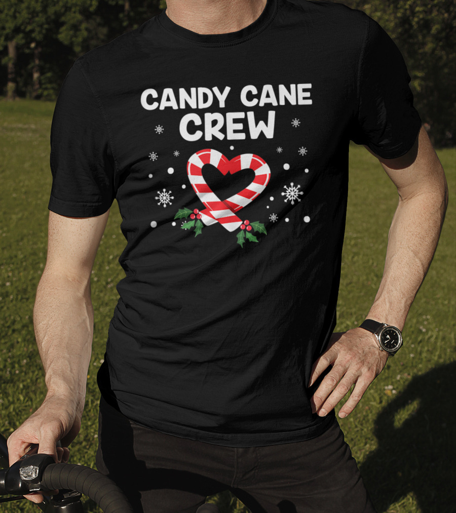 Candy Cane Crew Christmas Heart Snowflakes Sweets Family E2 T-Shirt