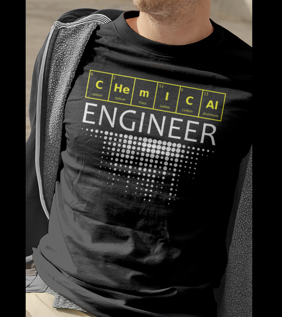 Chemical Engineer Periodic Elements Carbon Helium Mass Iodine Aluminum T-Shirt