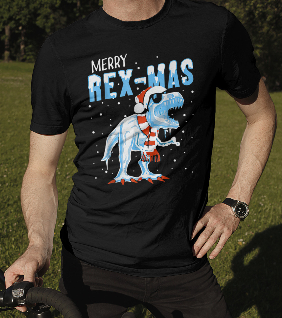 Merry Rexmas Santa Dinosaur Christmas T-Shirt