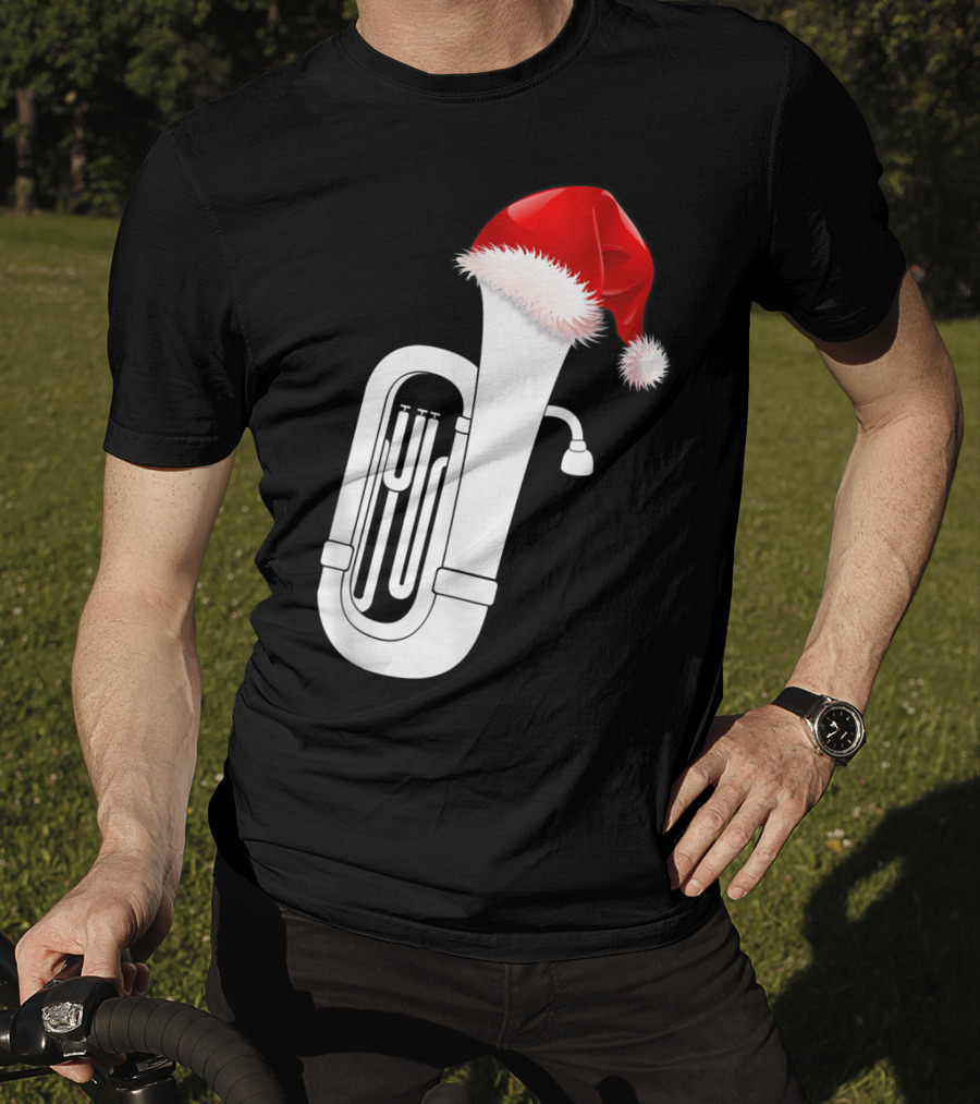 Christmas Tuba Santa Band Players Festive Holiday Instrument T-Shirt