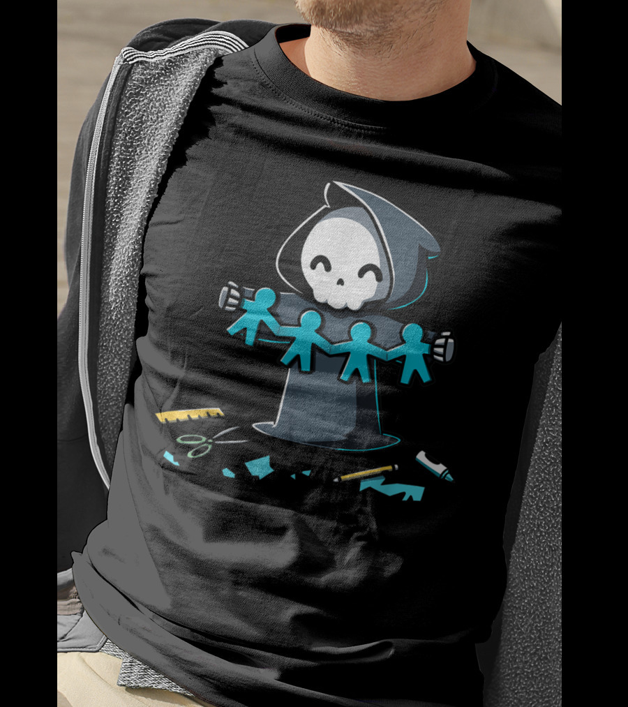 Craftiness Death Grim Crafting Paper Chain T-Shirt