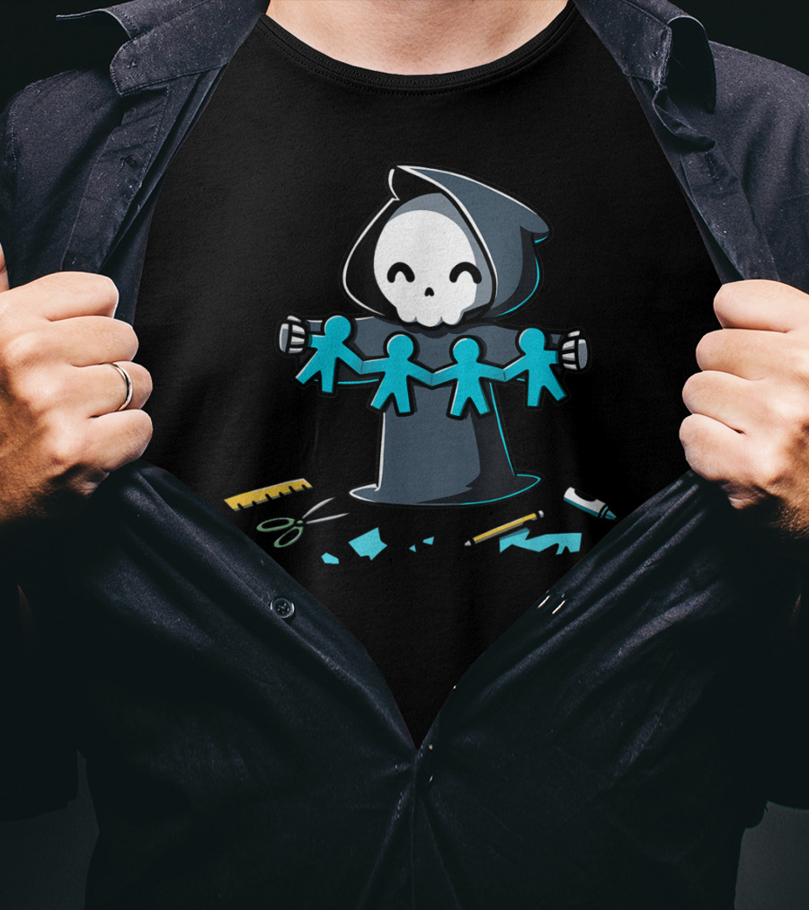 Craftiness Death Grim Crafting Paper Chain T-Shirt