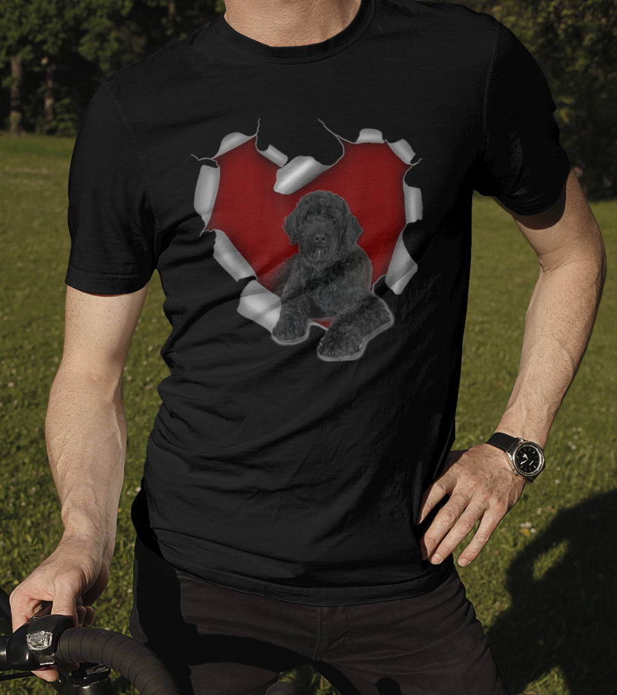 Portuguese Water Dog Torn Heart T-Shirt