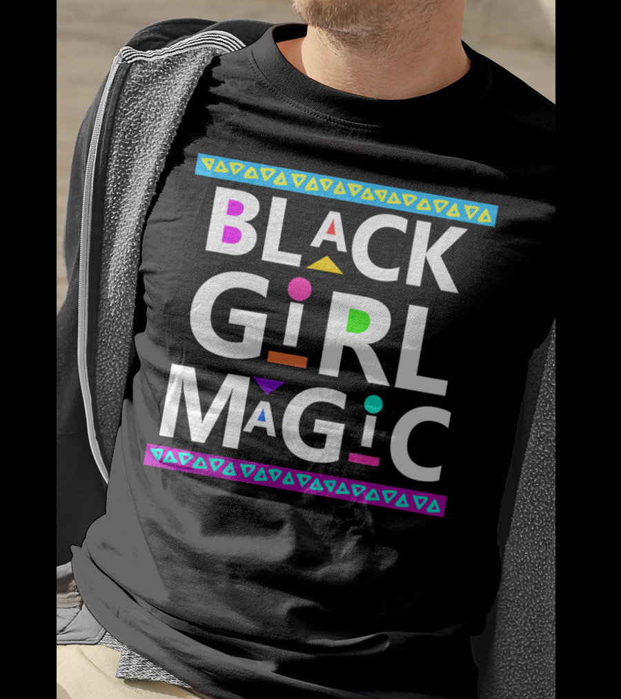 Black Girl Magic Dashiki Style With Colorful Accents T-Shirt