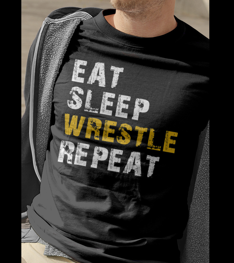 Eat Sleep Wrestle Repeat Wrestling Lifestyle T-Shirt