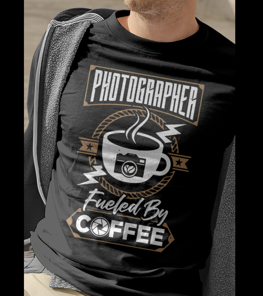 Photographer Fueled By Coffee Camera Cup T-Shirt