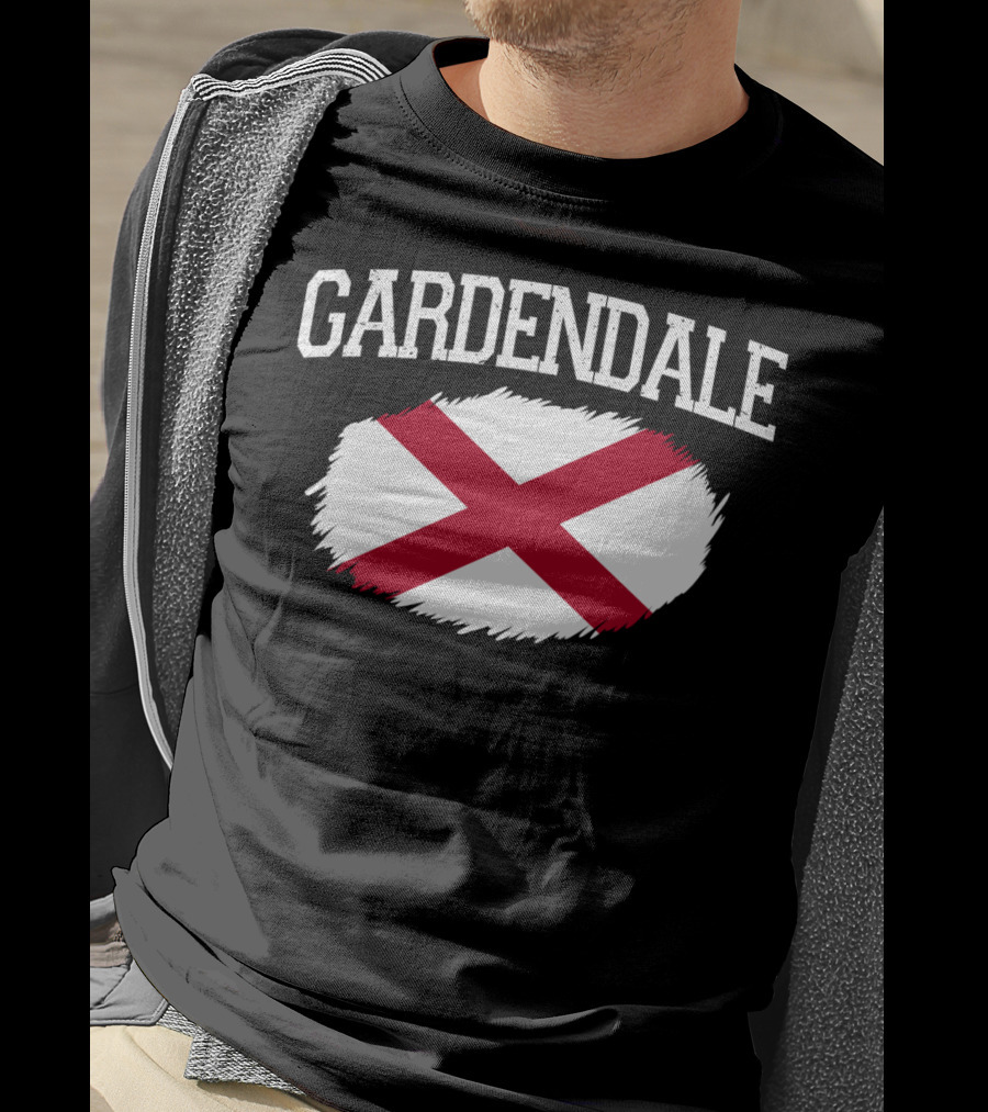 Gardendale Alabama Distressed State Flag Vintage Sports T-Shirt