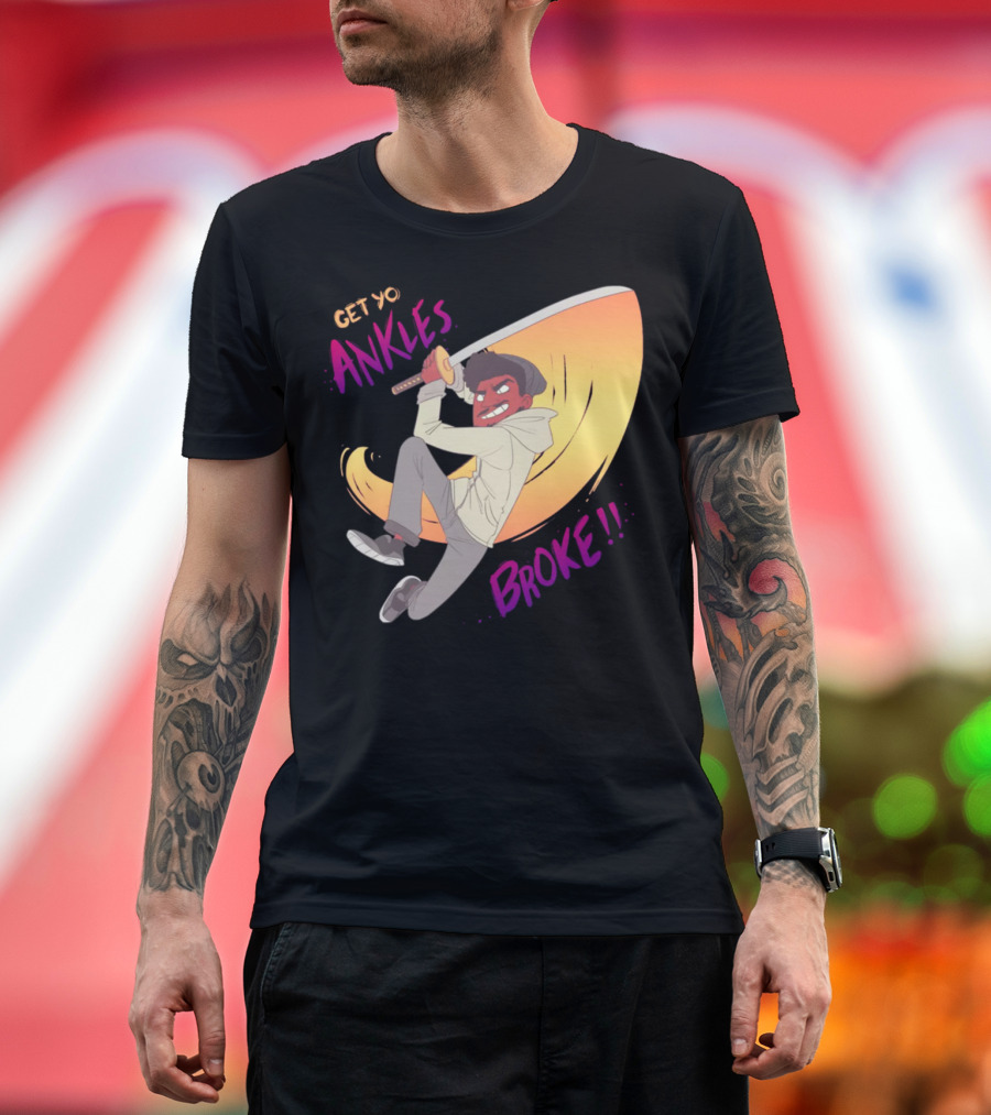 Get Yo Ankles Broke Animated Sword Action Scene T-Shirt