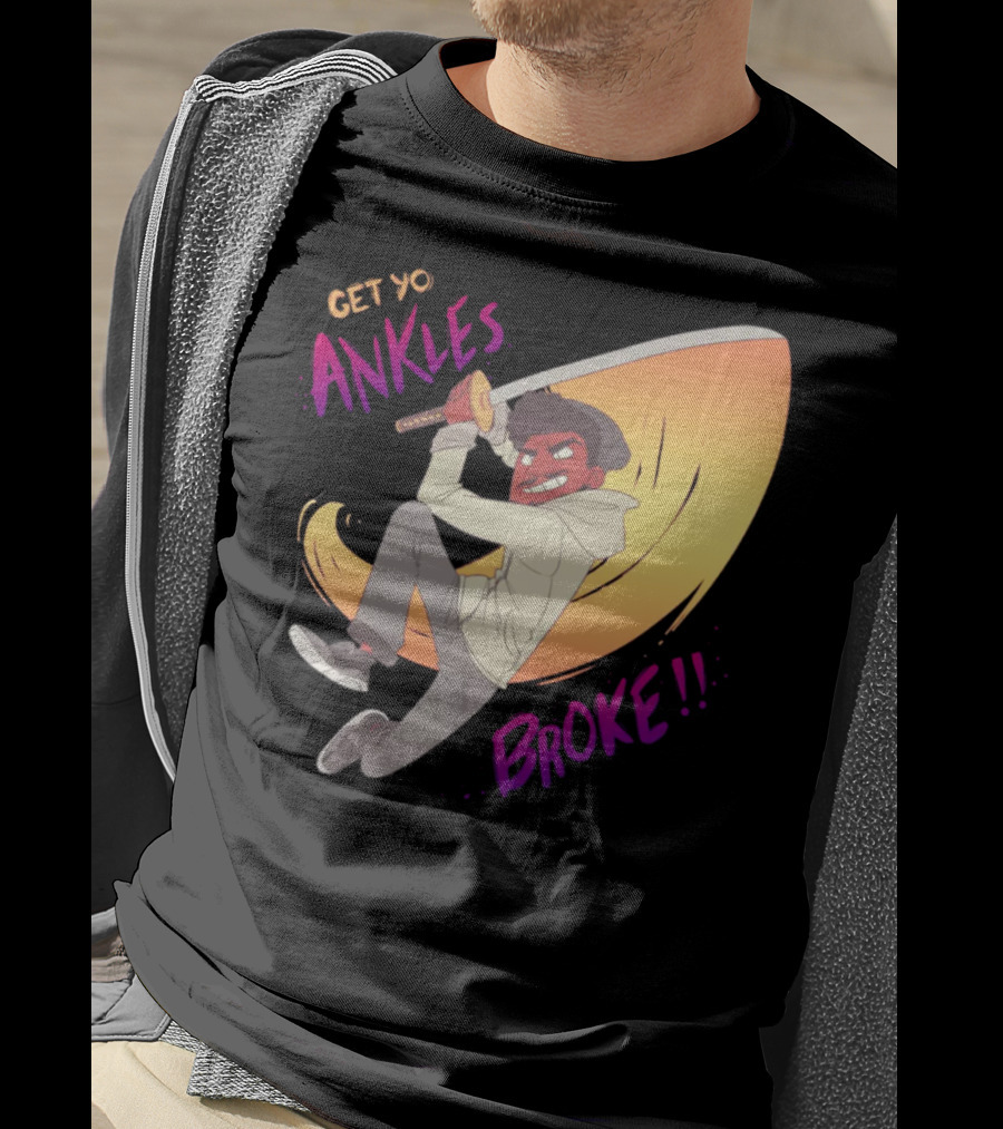 Get Yo Ankles Broke Animated Sword Action Scene T-Shirt