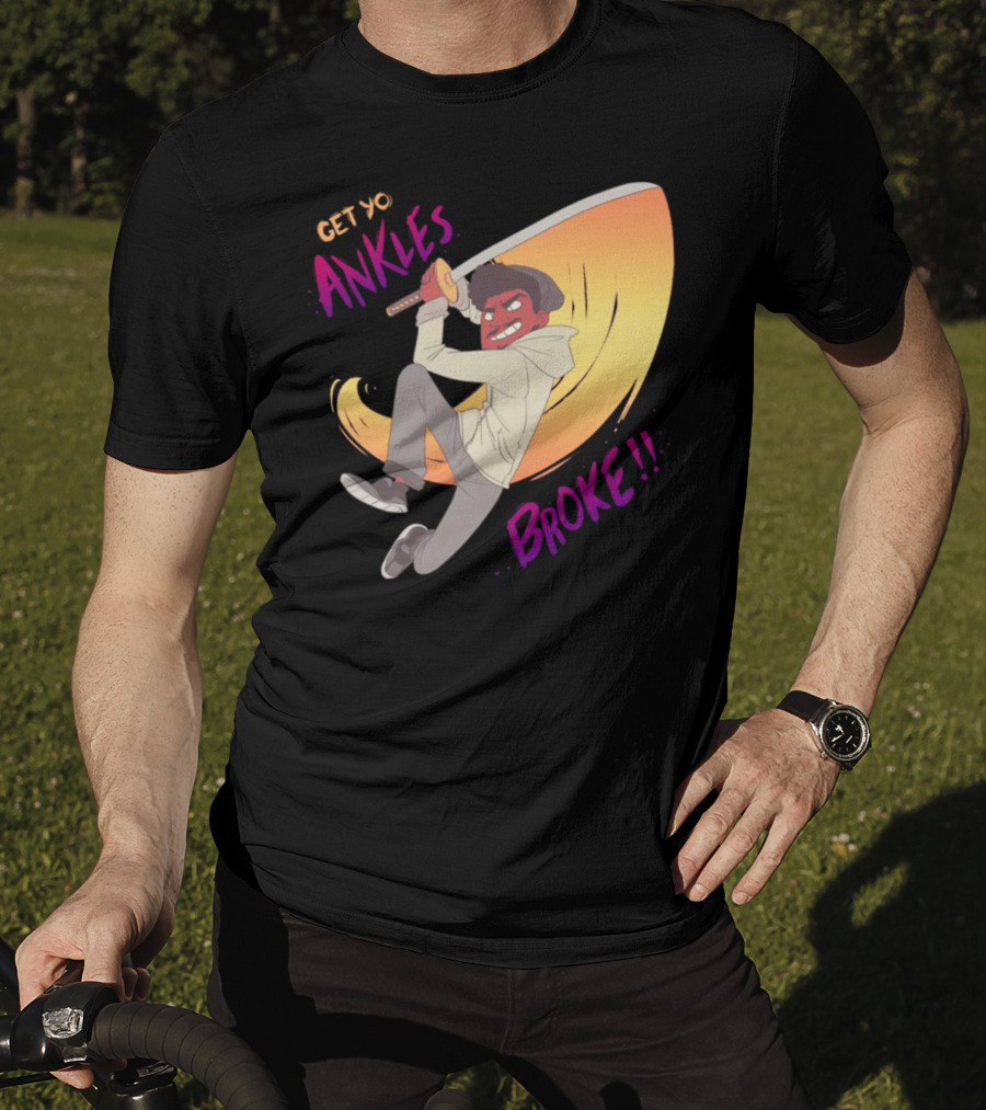 Get Yo Ankles Broke Animated Sword Action Scene T-Shirt