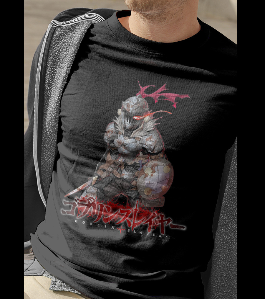 Goblin Slayer Anime Armored Warrior With Sword And Shield T-Shirt