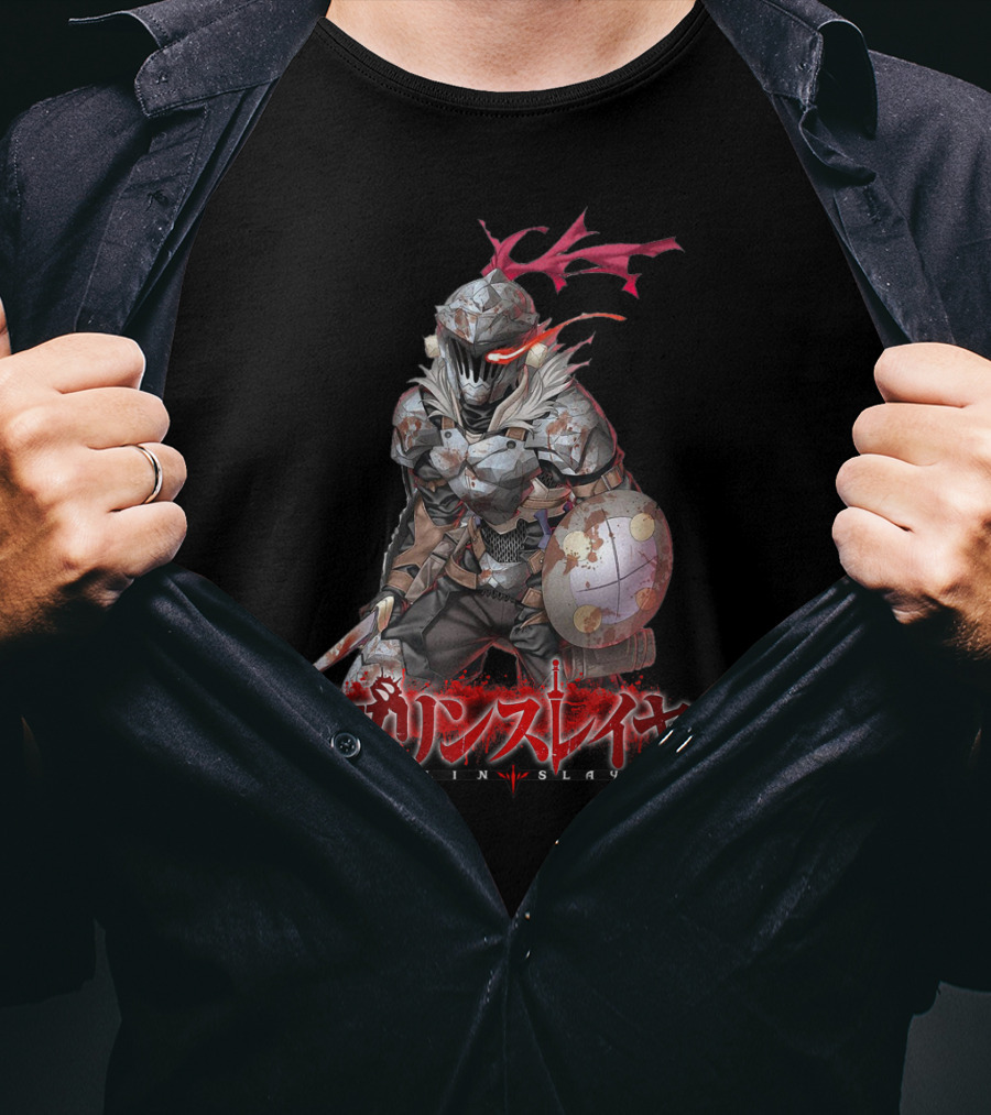 Goblin Slayer Anime Armored Warrior With Sword And Shield T-Shirt