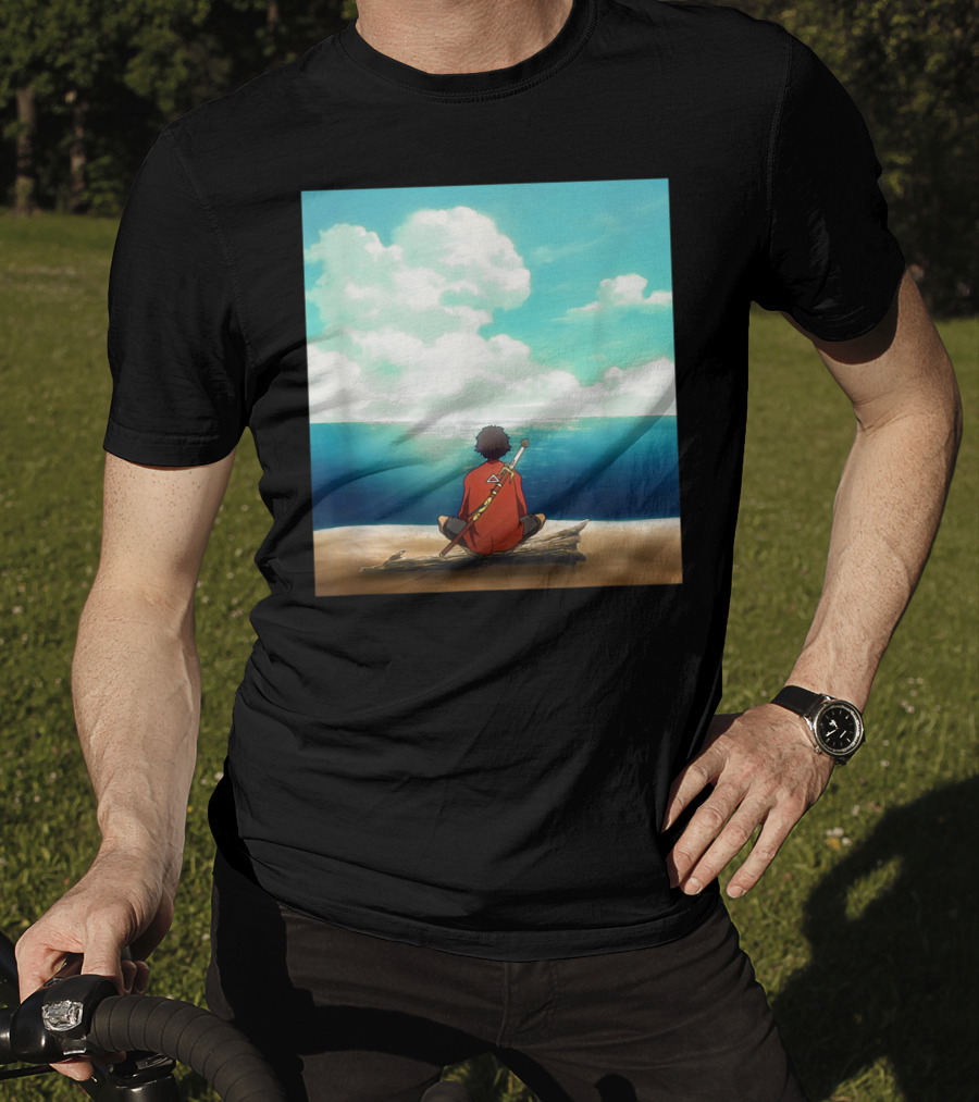 Samurai Champloo Reflective Ocean Scene T-Shirt
