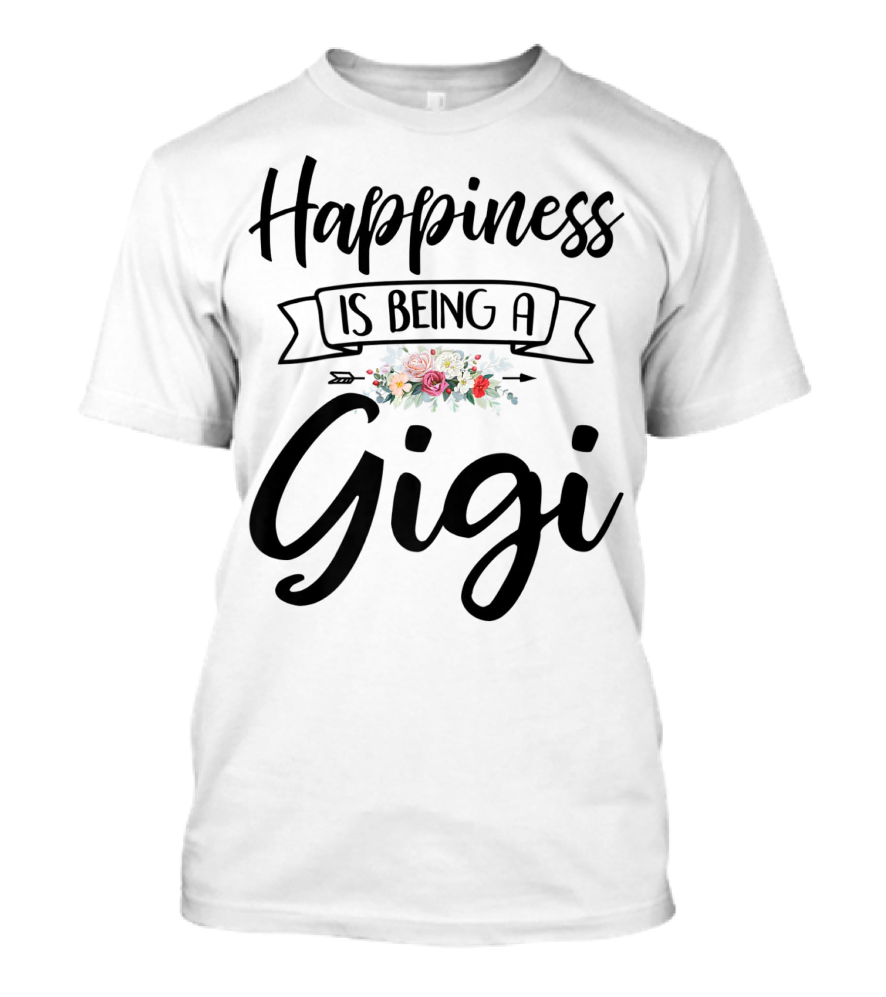 Happiness Is Being A Gigi Mother's Day Floral Wreath T-Shirt