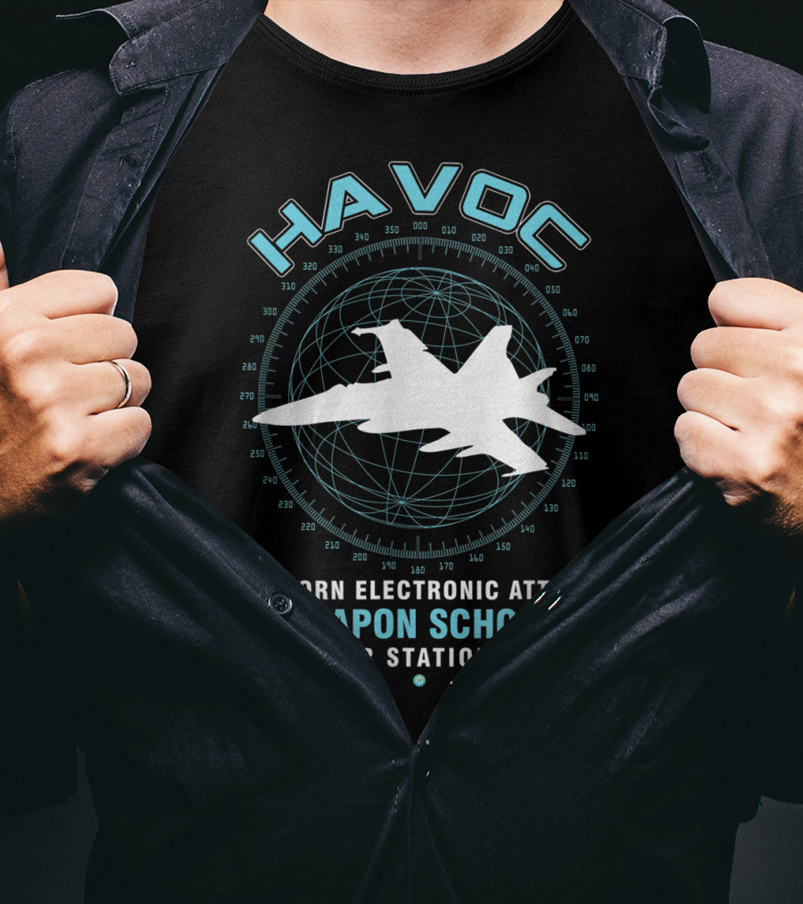 Havoc Airborne Electronic Attack Weapon School Naval Air Station Fallon T-Shirt