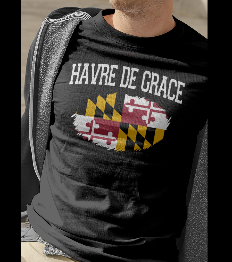 Havre De Grace Maryland Flag Vintage Usa T-Shirt