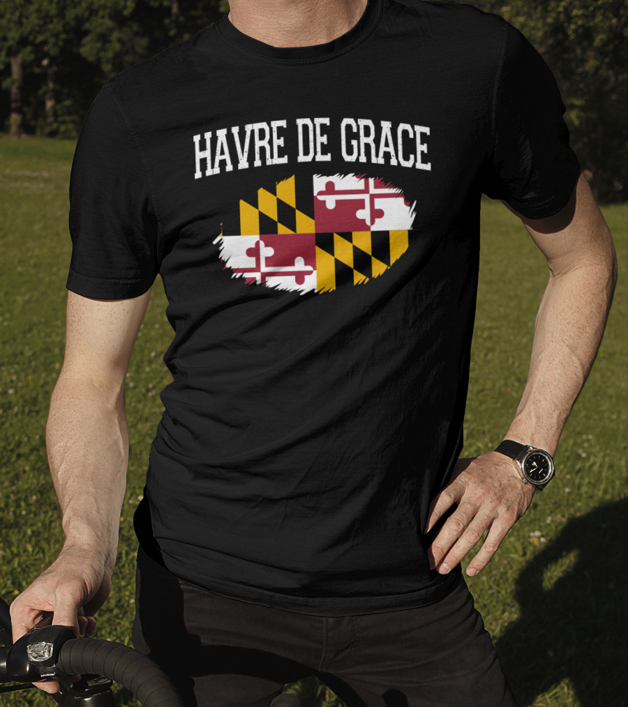 Havre De Grace Maryland Flag Vintage Usa T-Shirt
