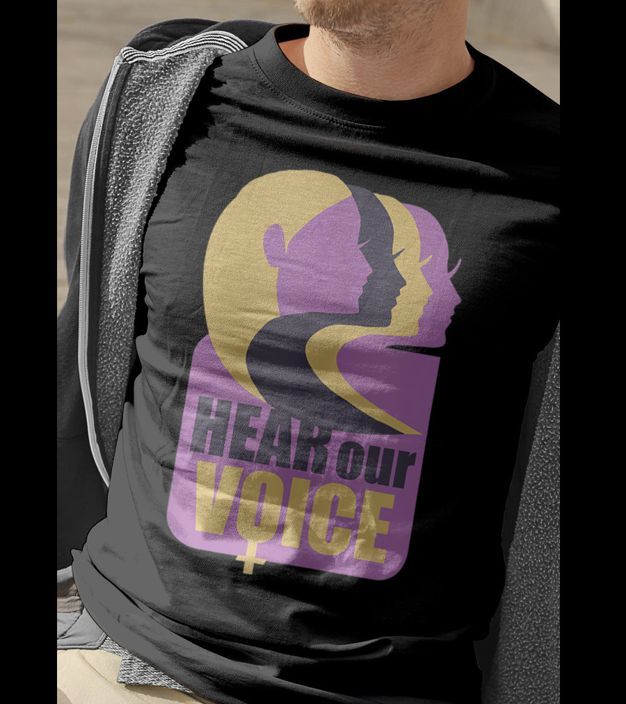 Hear Our Voice Women's Rights Empowerment Pro Symbols T-Shirt